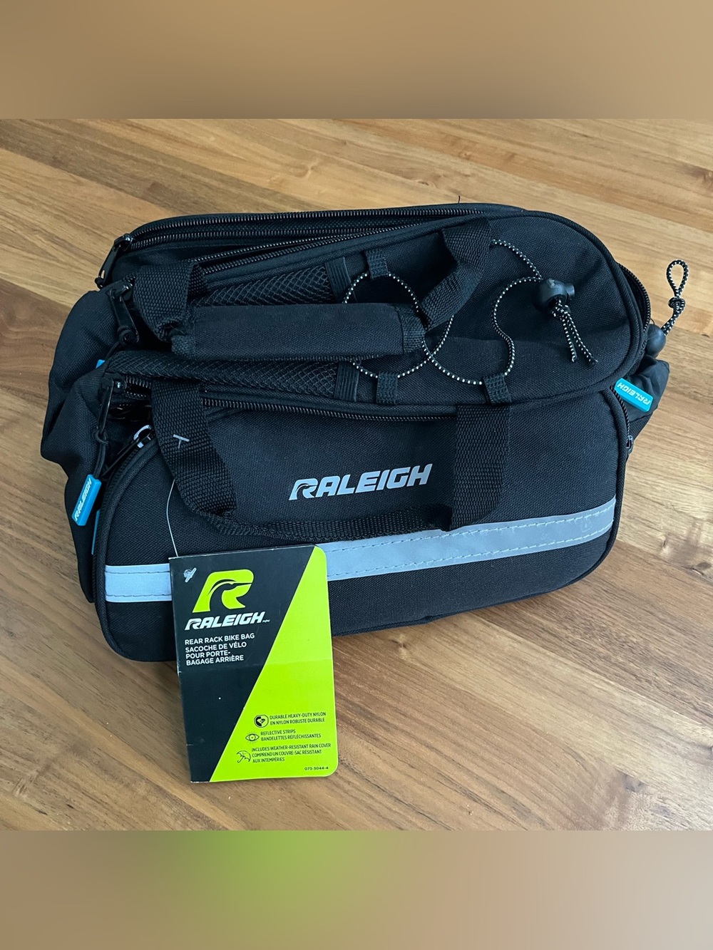 Raleigh Expandable Rack Top Bike Bag w/Removable Carry Strap & Reflective Strip